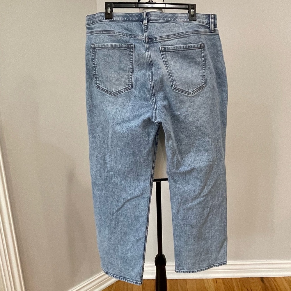 Torrid High Rise Baggy Straight leg high rise denim jeans size 14 short modest - Picture 2 of 13